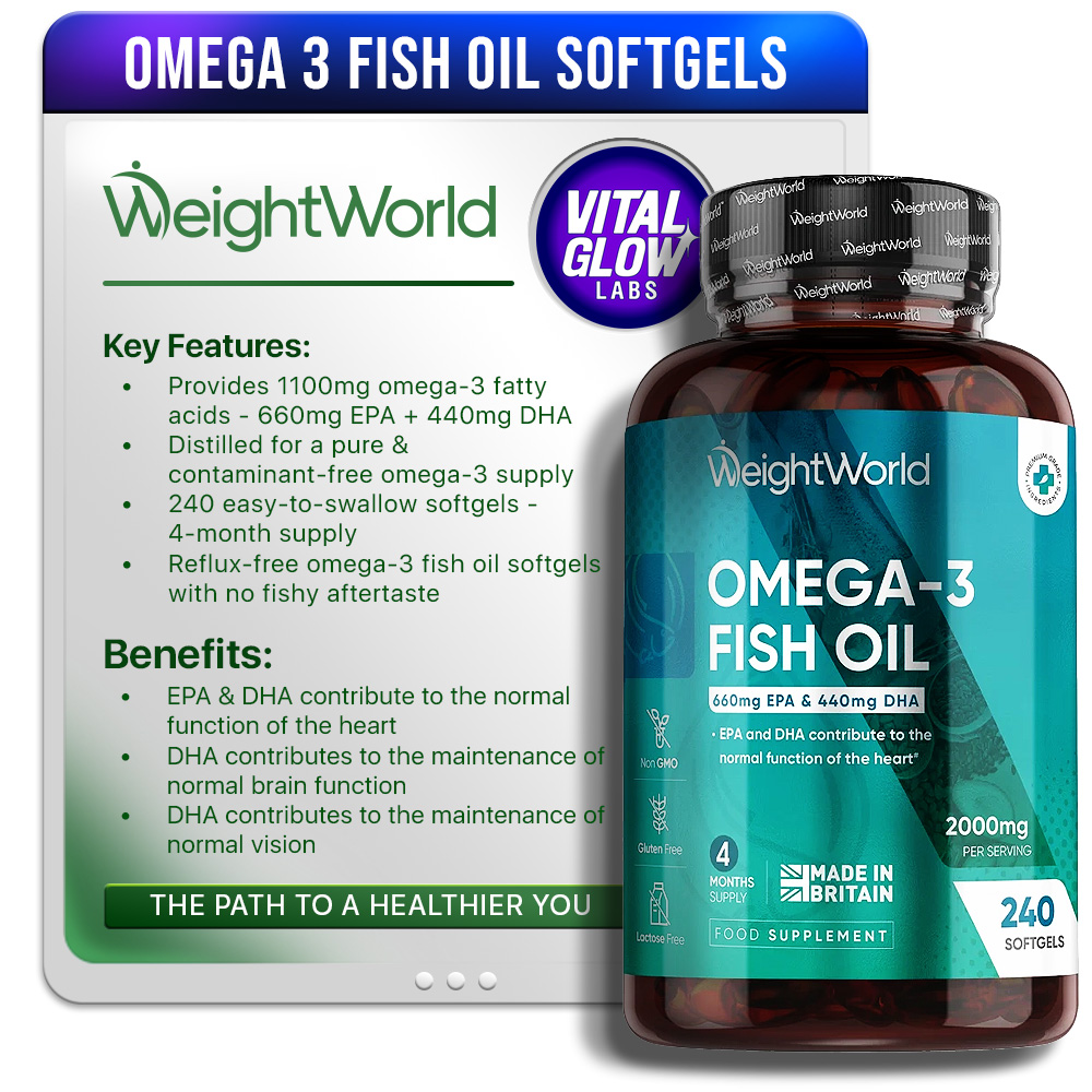 omega 3 fish oil softgels